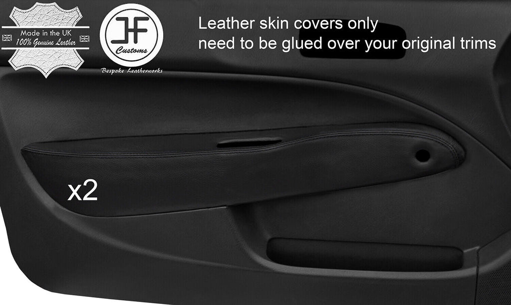 BLACK STITCH 2X MANUAL WINDOWS DOOR ARMREST COVERS FITS HONDA CIVIC EK3 EK4 EJ9