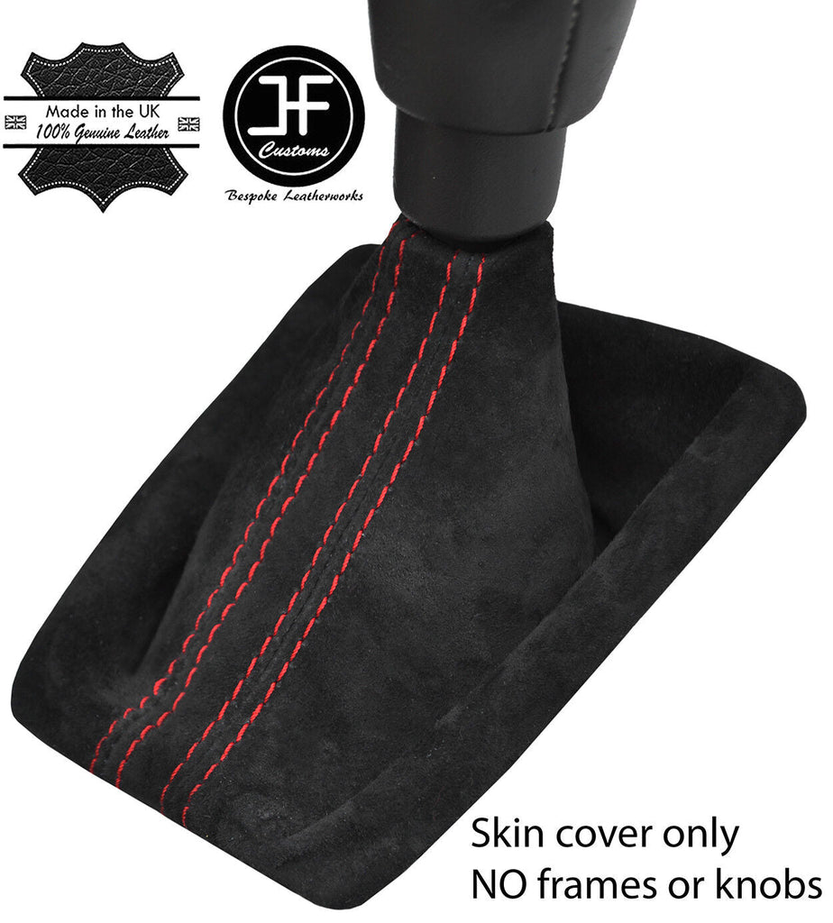 RED STITCH REAL SUEDE MANUAL GEAR GAITER FOR PEUGEOT 508 2011-2017 CUSTOM NEW