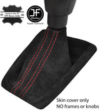 RED STITCH REAL SUEDE MANUAL GEAR GAITER FOR PEUGEOT 508 2011-2017 CUSTOM NEW