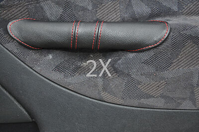 FITS FORD MONDEO MK1 MK2 2X DOOR HANDLE COVERS red stitch CUSTOM NEW MADE IN UK