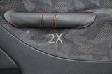 FITS FORD MONDEO MK1 MK2 2X DOOR HANDLE COVERS red stitch CUSTOM NEW MADE IN UK