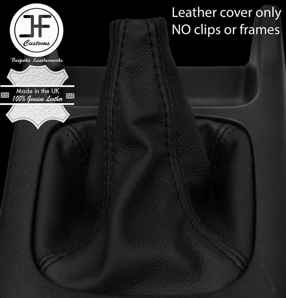 BLACK & BLACK LEATHER 5 SPEED MANUAL GEAR GAITER FITS SUBARU IMPREZA WRX 01-05