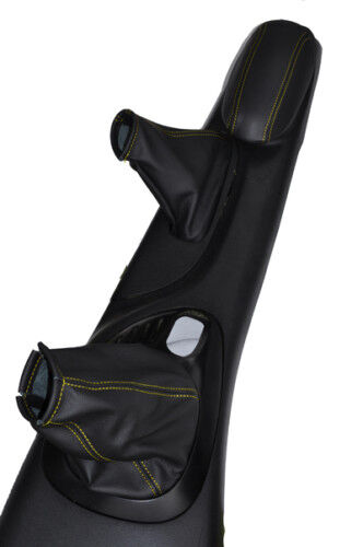 FITS FORD ESCORT MK6 MK7 GEAR H BRAKE ARMREST COVER yellow CUSTOM NEW MADE IN UK