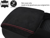 RED STITCHING ARMREST LID REAL SUEDE COVER FITS MAZDA 6 2015-2018 CUSTOM NEW