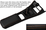 ORANGE STITCH FITS PORSCHE 944 968 86-92 CENTRE CONSOLE  ARMREST GAITER  COVERS