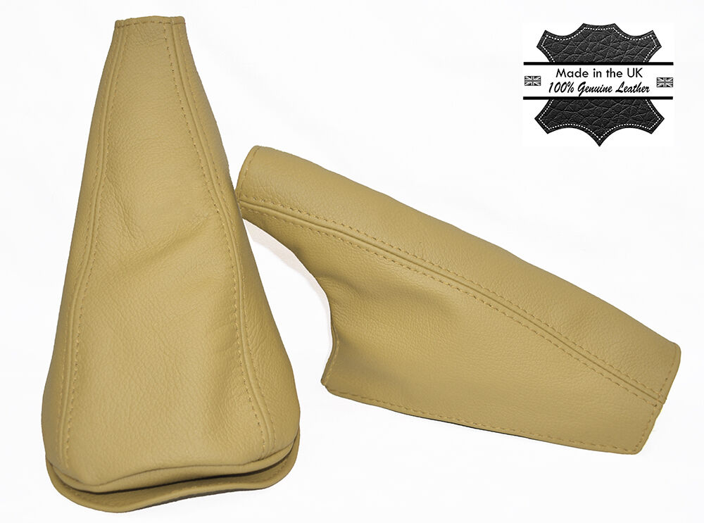 CREAM LEATHER FITS MINI COOPER CLASSIC UP TO 2000 YEAR GEAR HANDBRAKEGAITER