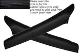 BLACK STITCH FITS SAAB 95 9-5 2006-2010 2X WINDSCREEN PILLAR LEATHER SKIN COVERS