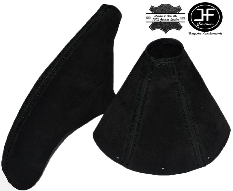 BLACK STITCH FOR TOYOTA SUPRA MKIV MK4 1993-2002 FAUX SUEDE GEAR HANDBRAKE SET