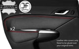 RED STICH 2X REAR DOOR CARD&ARMREST TRIM COVERS FOR HONDA CIVIC 06-12 STYLE 2
