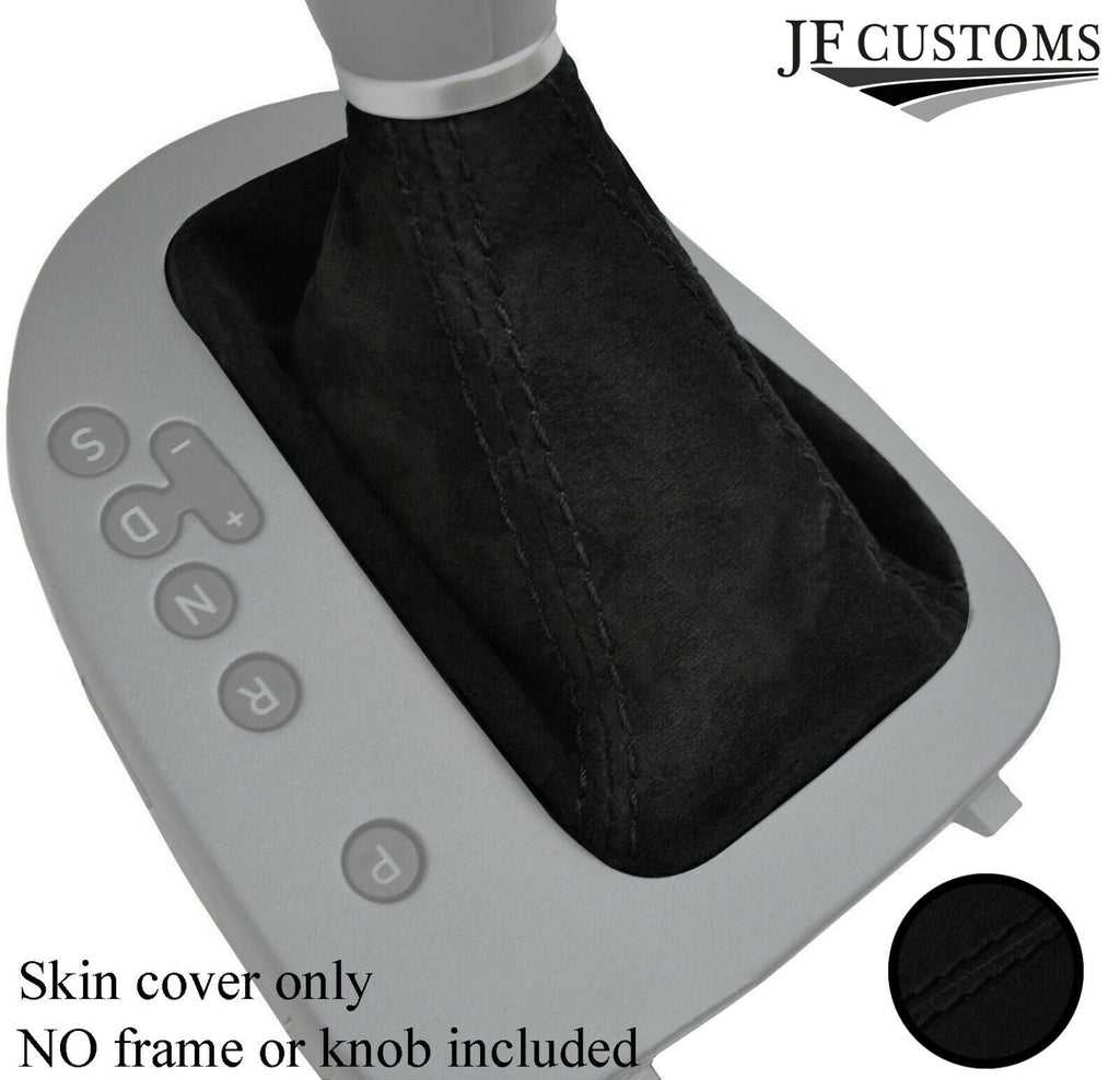 BLACK STITCH REAL SUEDE AUTOMATIC GEAR GAITER FOR SEAT LEON MK2 2005-2009