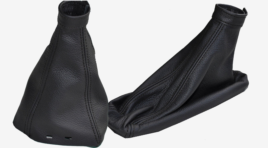 FITS ALFA ROMEO 166 1998-2003 AUTO AUTOMATIC GEAR HANDBRAK GAITER LEATHER BLACK
