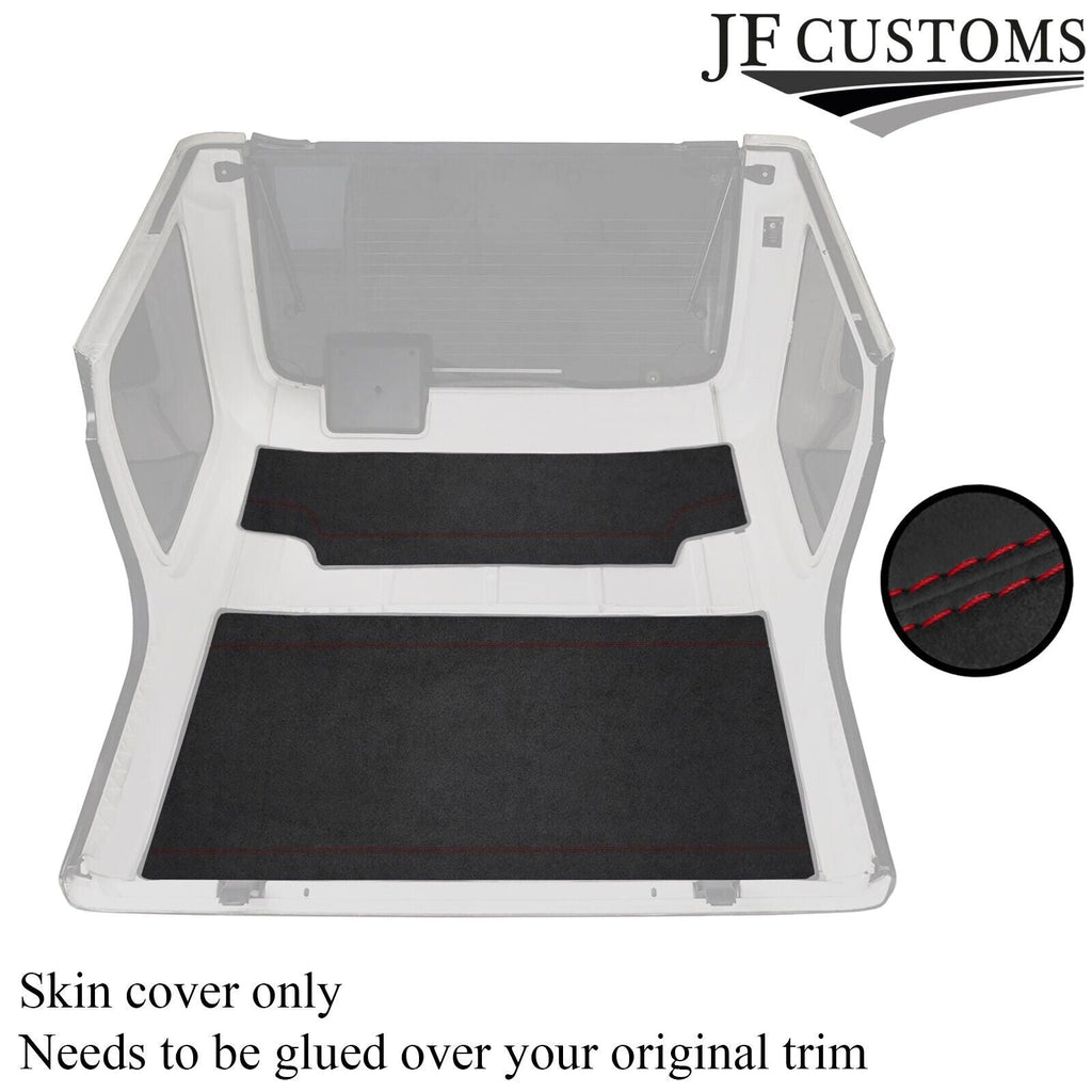 D RED STITCH D GREY LUXE SUEDE HEADLINER COVER FOR JEEP WRANGLER TJ 1997-2006