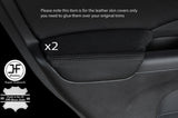 BLACK STITCHING 2X REAR DOOR ARMREST LEATHER COVER FITS HONDA CRV 2012-2016