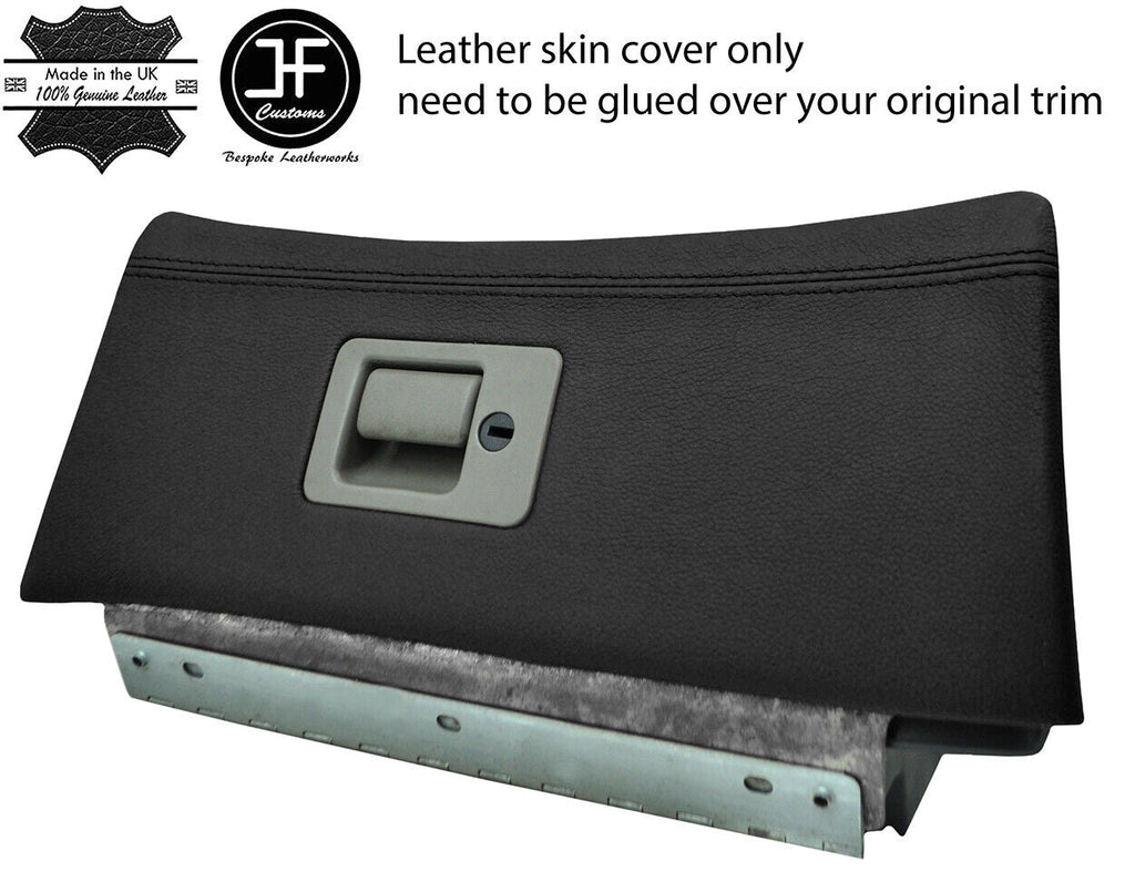 BLACK GLOVE BOX LID TOP GRAIN LEATHER COVER FITS FORD MUSTANG 94-98 CUSTOM NEW