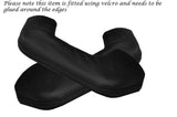 BLACK STITCH 2X FRONT DOOR HANDLE LEATHER COVERS FITS FORD CAPRI MK1 OLD SHAPE