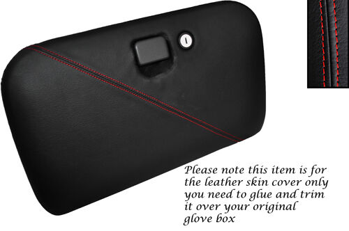 RED STITCH FITS NISSAN 200SX S13 88-93 GLOVE BOX LID REAL LEATHER SKIN COVER