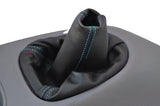 blue stitch FITS CHRYSLER VOYAGER 94-01 LEATHER GEAR SHIFT GAITER GATOR