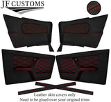 RED STITCH LEATHER COVERS FOR BMW 3 SERIES E30 CONVERTIBLE FULL INTERIOR KIT