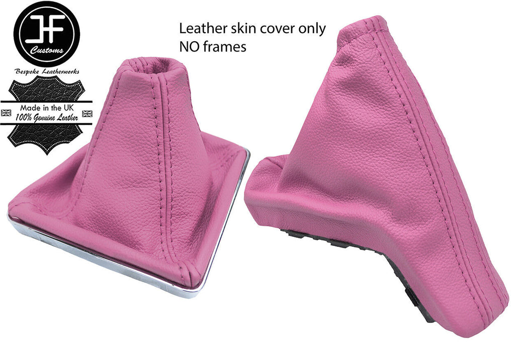 PINK TOP GRAIN REAL LEATHER GAITER SET FOR VAUXHALL OPEL ASTRA MK5 H 2004-2009