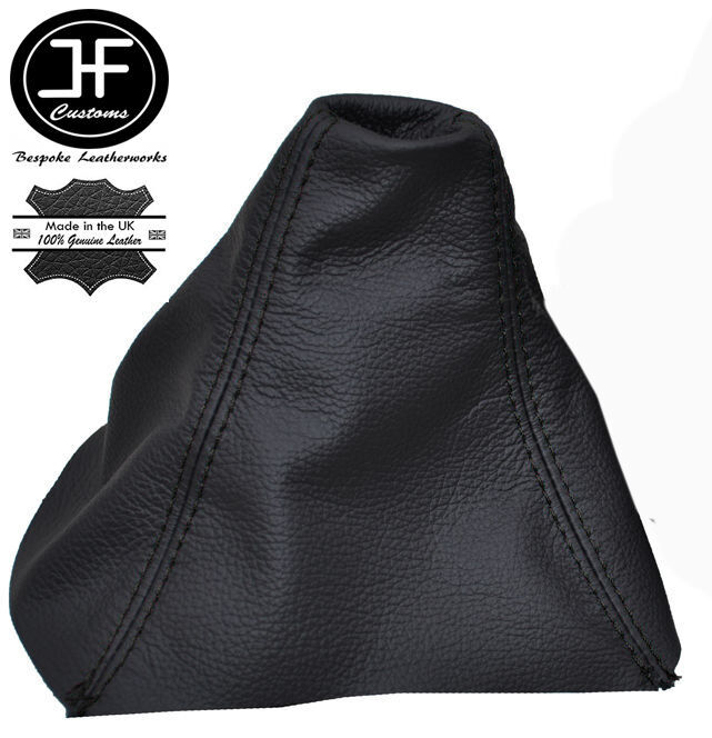 BLACK STITCH MANUAL LEATHER SKIN GEAR GAITER FITS BMW E90 E91 E92 E93 2005-2013