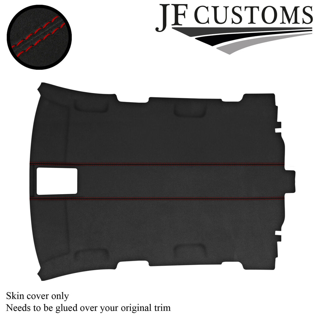 D RED STITCH  D GREY SUEDE ROOF HEADLINER COVER FOR AUDI A3 8P 04-12 5 DOOR