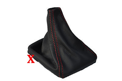 RED STITCH FITS NISSAN NAVARA D40 2006+ GEAR GAITER REAL LEATHER SHIFT BOOT NEW