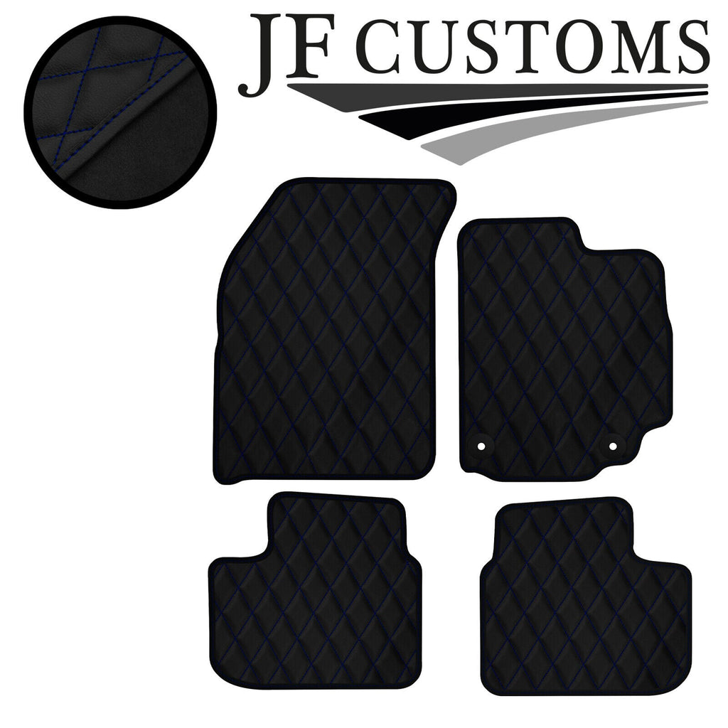 D BLUE DIAMOND STITCH VINYL 4X TAILORED FLOOR CARPETS FOR SUZUKI SX4 MK1 06-13
