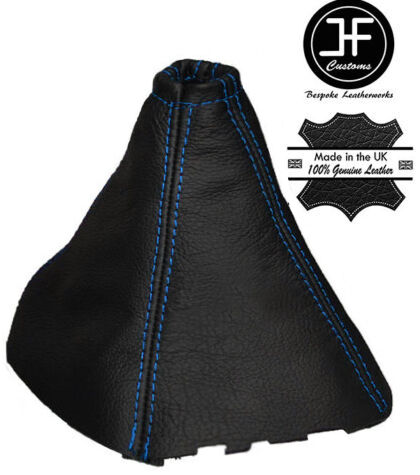 BLUE STITCHING GENUINE LEATHER GEAR GAITER FITS FORD TRANSIT VAN BUS 2006-2013