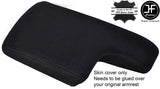 BLACK STITCH REAL SUEDE ARMREST LID COVER FITS MERCEDES A CLASS W169 2004-2012