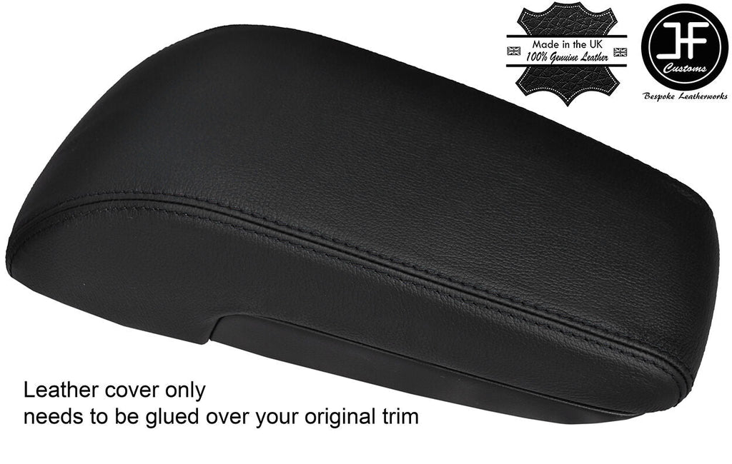 BLACK STITCHING REAL LEATHER ARMREST LID COVER FITS MITSUBISHI OUTLANDER 03-06