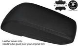 BLACK STITCHING REAL LEATHER ARMREST LID COVER FITS MITSUBISHI OUTLANDER 03-06