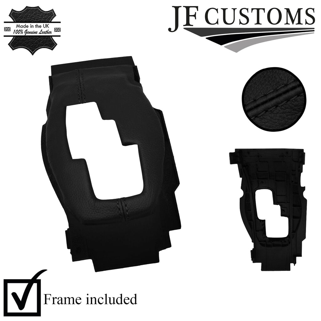 BLACK STITCH AUTO AUTOMATIC GEAR SURROUND COVER+FRAME FOR NISSAN GTR R35 17-21