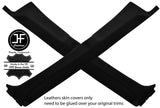 BLACK & BLACK 2X A PILLAR LEATHER COVER FITS SCANIA 4 SERIES 114 124 164 95-07