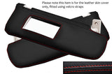RED STITCH 2X SUN VISORS LEATHER COVERS FITS FIAT 500 & 500 ABARTH 2007-2013