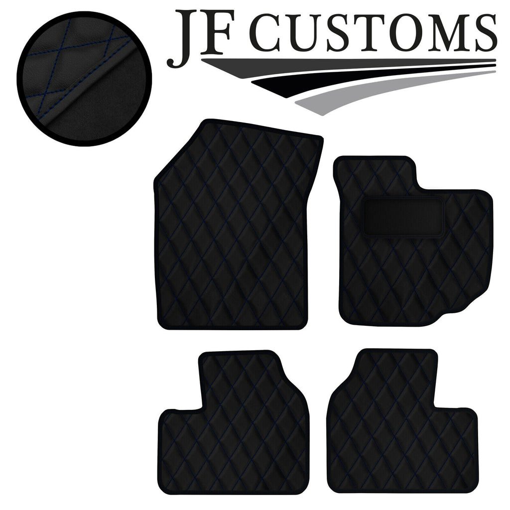 D BLUE DIAMOND STITCH VINYL 4XTAILORED FLOOR CARPET FOR SUZUKI SWIFT 05-10 JF1