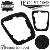 BLACK LEATHER GEAR SURROUND COVER + FRAME FOR ALFA ROMEO GIULIETTA 10-16