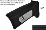 BLACK STITCHING 2X B PILLAR LEATHER SKIN COVERS FITS AUDI A3 8P S3 03-12 3 DOOR