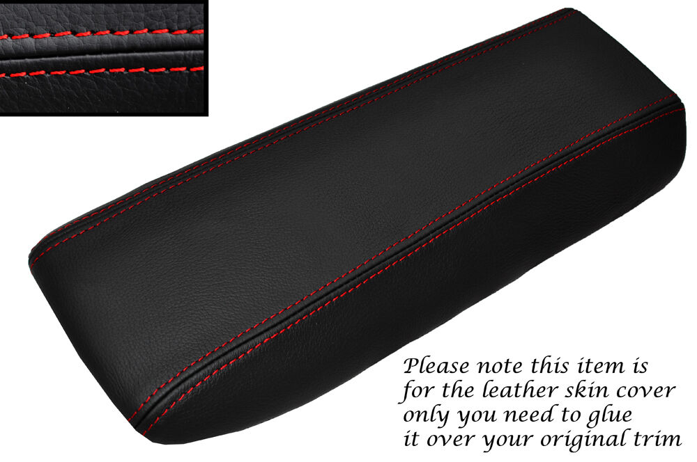 RED STITCH LEATHER ARMREST COVER FITS PORSCHE 991 CARRERA BOXSTER 981 12-15