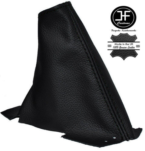 BLACK DOUBLE  STITCH FOR VOLVO S60 2000-2007 HANDBRAKE GAITOR COVER LEATHER