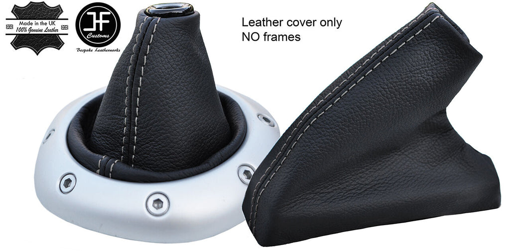 GREY STITCH TOP GRAIN LEATHER GEAR & HANDBRAKE GAITER FOR MG TF MGTF MK2 00-06