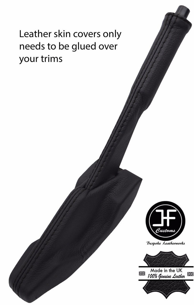 BLACK STITCH HANDBRAKE+TRIM LEATHER COVERS FOR VW GOLF MK1 JETTA CADDY SCIROCCO