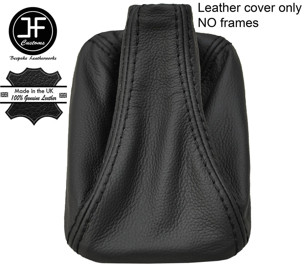 BLACK STITCH TOP GRAIN REAL LEATHER GEAR GAITER FITS TOYOTA MR2 MK2 1989-2000