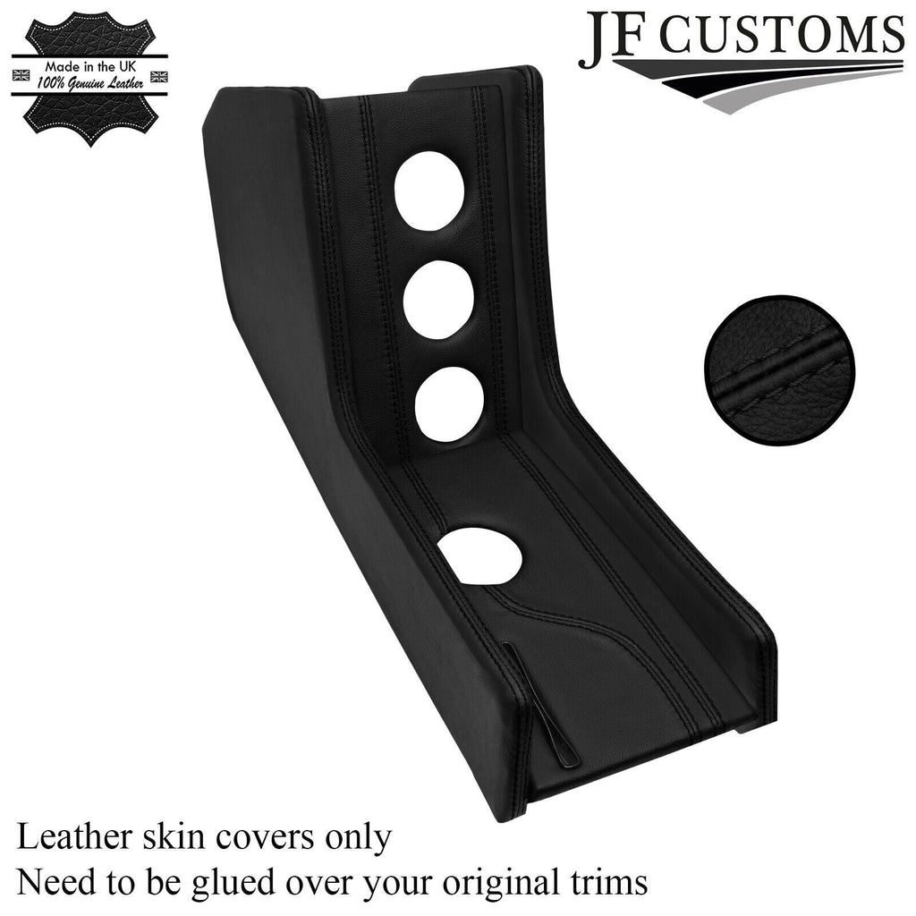 BLACK STITCH CENTRE CONSOLE TRIM LEATHER COVERS FITS PORSCHE 914 1969-1976