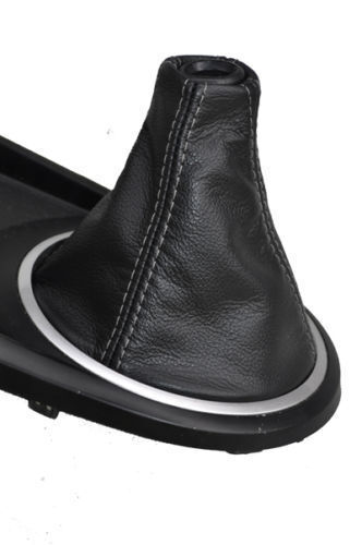 FITS HYUNDAI TIBURON GEAR GAITER GENUINE LEATHER GREY STITC CUSTOM NEW