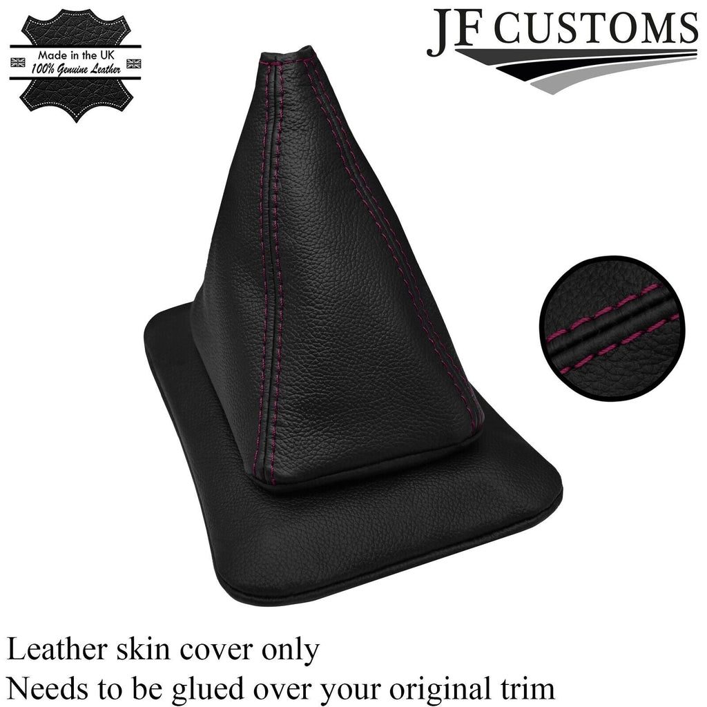 BURGUNDY STITCH LEATHER RUBBER GEAR GAITER COVER FITS MITSUBISHI STARION 82-89