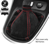 RED STITCHING SUEDE MANUAL GEAR GAITER FITS CHRYSLER DELTA 2011-2017 CUSTOM NEW
