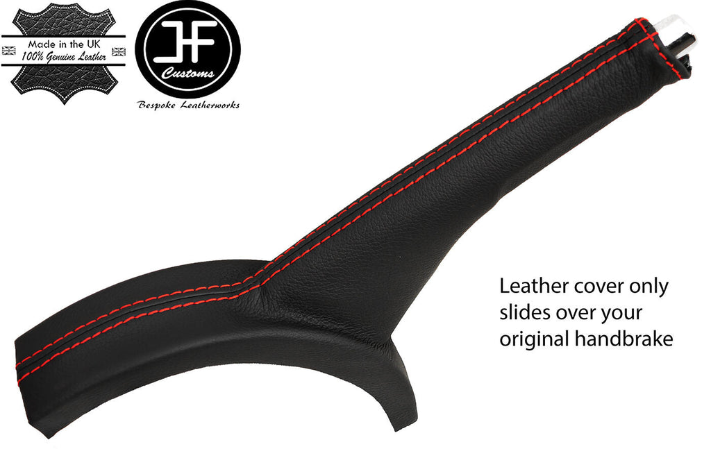 RED STITCHING REAL LEATHER HANDBRAKE GAITER FITS SEAT IBIZA FR 2012-2016