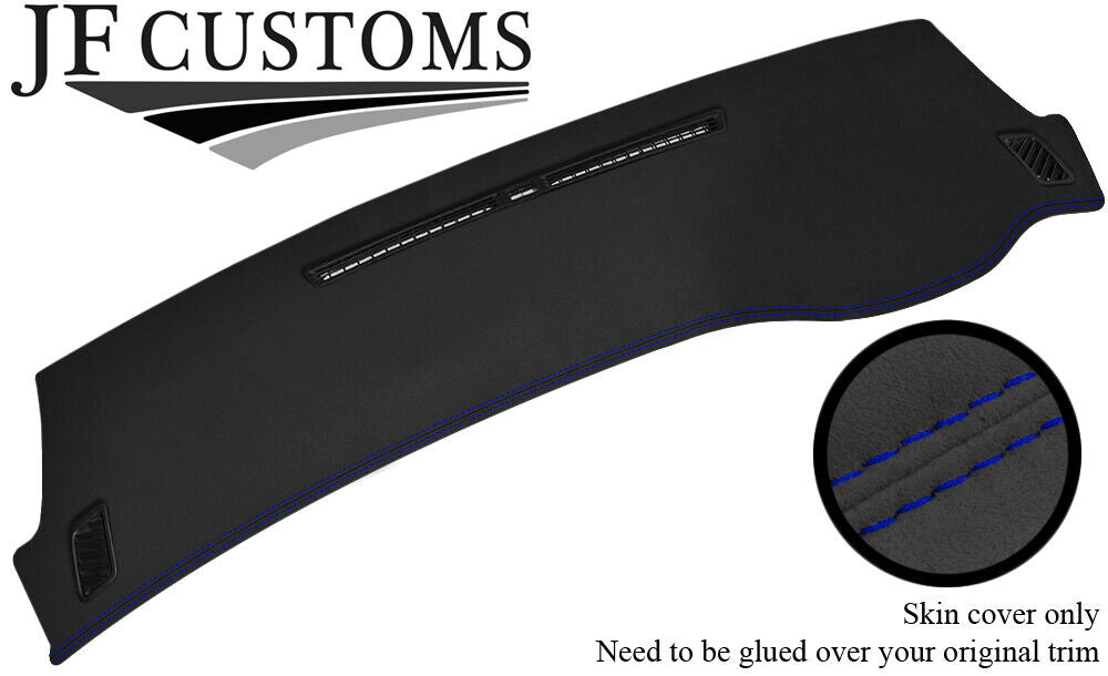 BLUE STITCH TOP DASH D GREY SUEDE COVER FOR MITSUBISHI LANCER EVO 7 8 9 STYLE2