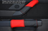 BLACK & RED 2X FRONT DOOR HANDLE SKIN COVER FITS VW TOURAN  MK1 2003-2010