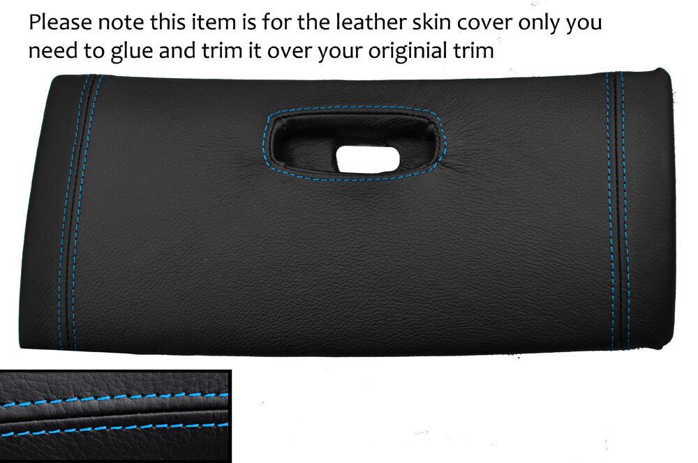 BLUE STITCH TOP DASH GLOVE BOX LID LEATHER COVER FITS TOYOTA SUPRA MK4 93-02